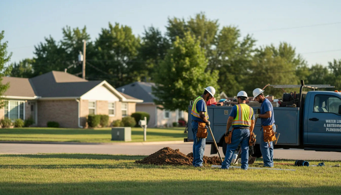 Residential water line and bathroom plumbing service in Petersburg, KY
